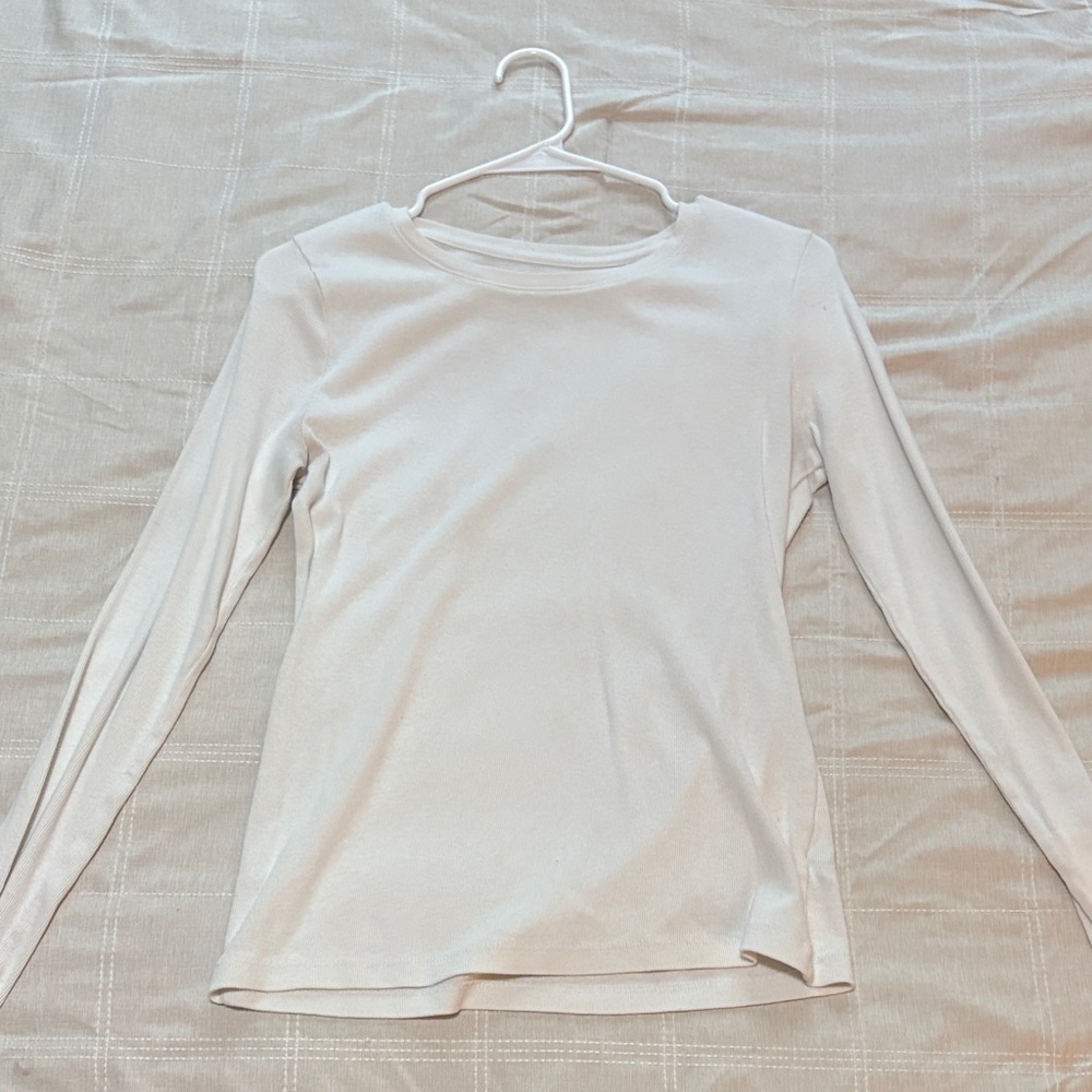 a new day Classic Cream Long Sleeve Top